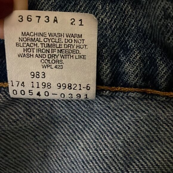 Levi’s ~ 540’s ~ Brown Tab~ leather back patch ~ Vintage ~ Nov 1998 ~ size 34/30 - Picture 6 of 6